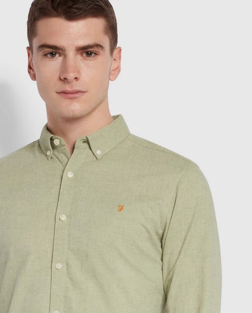 Farah Steen L/S B/D Casual Shirt Light Green
